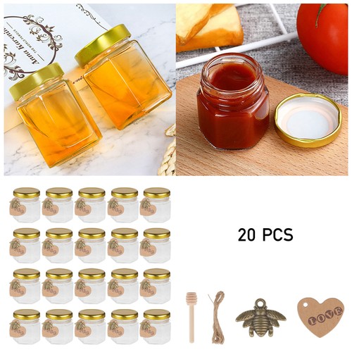20pcs small hexagonal clear - 20pcs,