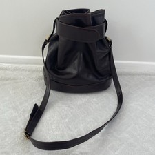 Russell & Bromley Bucket Bag Brown Leather Vintage Hobo Crossbody