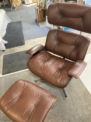 Vintage plycraft leather chair - vintage,