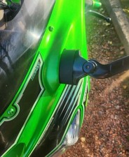 KAWASAKI ZZR1400 ZX14R 06/11 PAIR OF 30mm MIRROR EXTENDERS & LONGER BOLTS ZZR14.