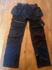 Snickers 6214 W31 L35 Ruffwork Canvas+ Holster Trouser Navy / Black Workwear