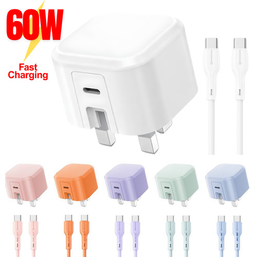 60w usb fast charger - plug, +