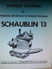 Schaublin Precision Universal Dividing Head Operating & Instructions Manual