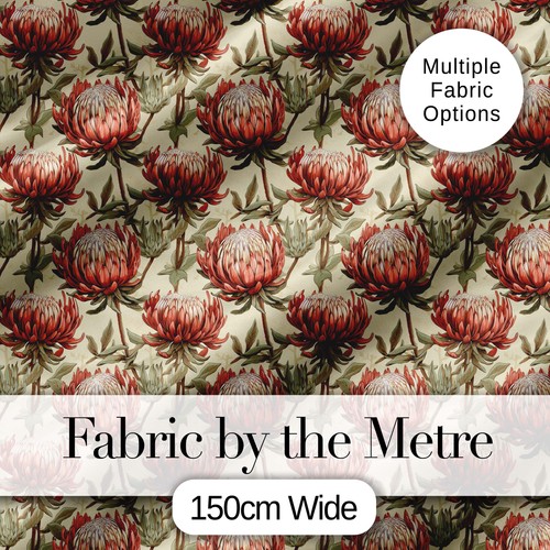 Vintage style red protea - style,