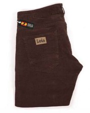 Lois Mens Sierra Needle Cords New Brown - Trousers, Corduroy, Tapered Leg, Retro