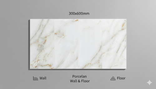 300x600mm white marble effect - 300x600mm,