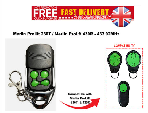 Merlin garage door remote - merlin,
