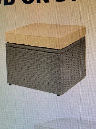 Rattan effect stools garden - effect,