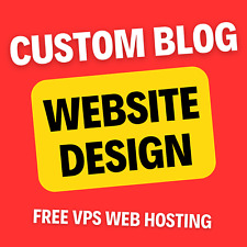 Custom Blog Websites Design for Sale with Free VPS Web Hosting