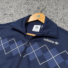 adidas Originals Argyle Golf Tennis Ivan Lendl Small Track Top Jacket Navy Rare