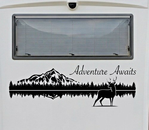 Mountain motorhome graphics - motorhome,