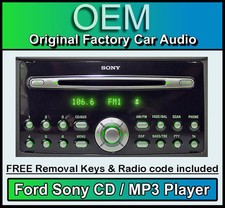 Ford Transit Sony CD player, Ford car stereo radio, AUX Compatible + Code & Keys