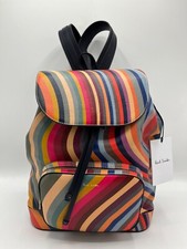 Paul Smith SWIRL multi stripe Leather BACKPACK rucksack bag