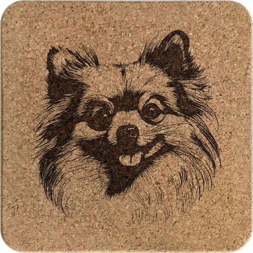 Pomeranian dog square - square, cork