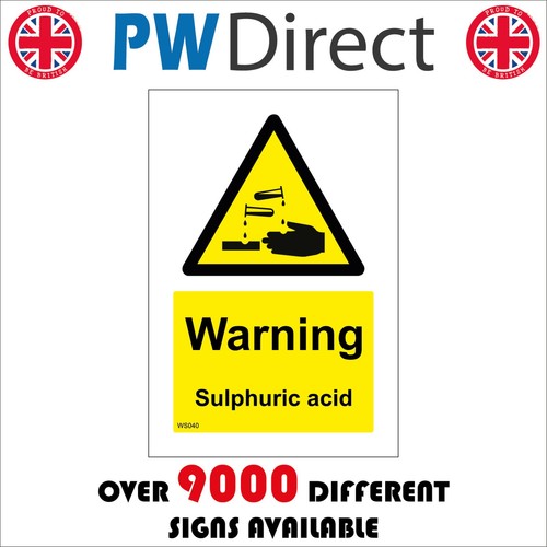 Sign warning sulphuric acid - warning,