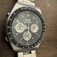 SEIKO Quartz CHRONOGRAPH Men's WATCH 7A28-7039 Reverse Panda fully functioning 