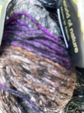 Noro Matsuri Cotton/Wool Blend Yarn ~ #01 Purple Multi ~1.76 oz. / 50 grams