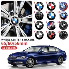 4PCS 56MM 60MM 65MM Car Hub Cap Sticker Wheel Center Cover Decal For BMW M Badge