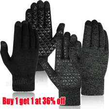 Winter Gloves Thick Thermal Woolen Knitted Stretch Wool Gloves Touch Screen