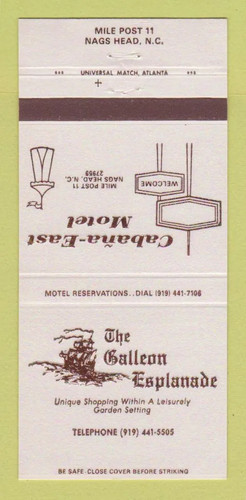Matchbook cover galleon - -,