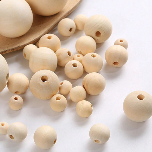 Wooden beads 100pcs - wooden,