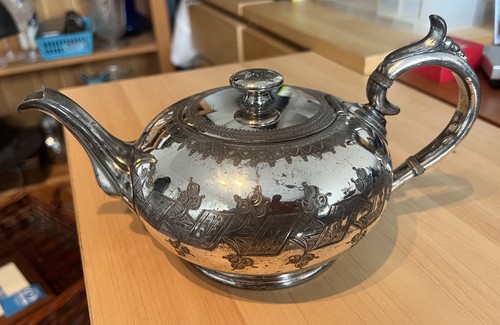 Victorian silver plate - silver, teapot