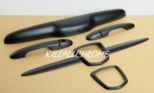 Fits Abarth 500 Full Kit Handles Whisker Boot Handle Rear Badge MATT BLACK 595 