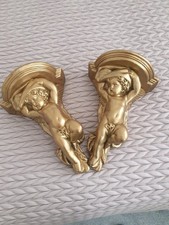 Antique Plaster Cherub Wall