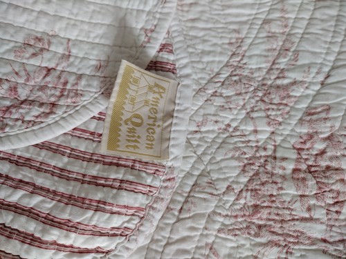 Vintage american quilt pink - vintage,