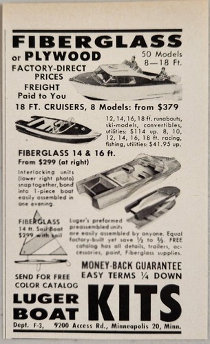 1960 print luger boat - boat, kits