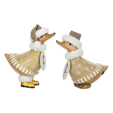 DCUK Gilded Caramel Christmas Wooden Ducky's Choice of Design Festive Homeware