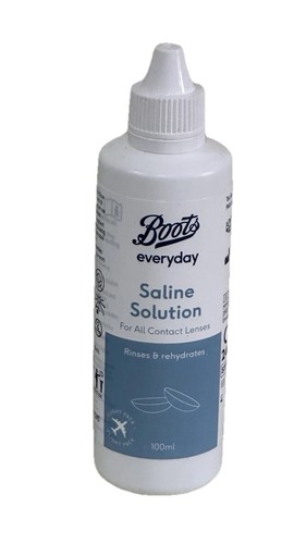 Boots saline contact lens - saline,