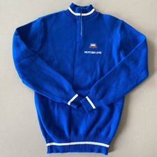 Motobecane Top France Cycling Blue Size Medium Warm Top Acrylic Jumper