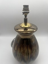 Rare Poole Pottery Lamp, Metallic Brown