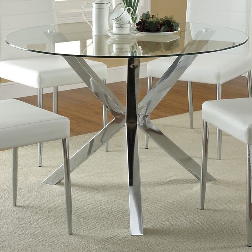 Modern 90cm clear glass round - glass,