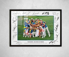 TEAM EUROPE RYDER CUP 2023 SIGNED PRINT PHOTO POSTER MCILROY HOVLAND FLEETWOOD