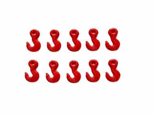 Model truck tow hooks red - model,