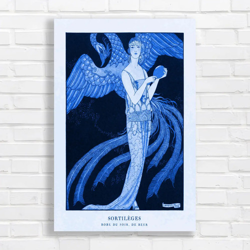 Whimsical deco angel blue - deco,