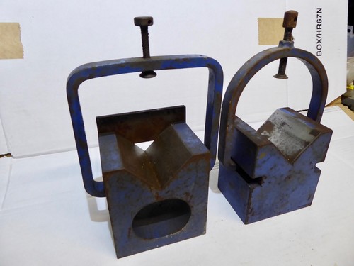 Pair large vee blocks - of,