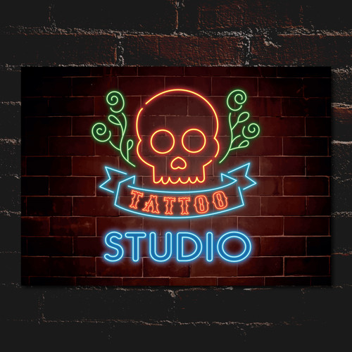 Tattoo studio neon - neon, effect