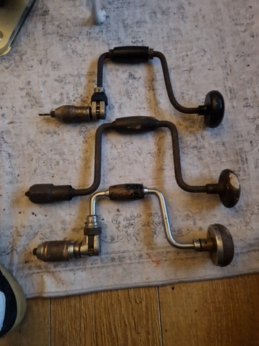 Vintage hand brace - brace, drills
