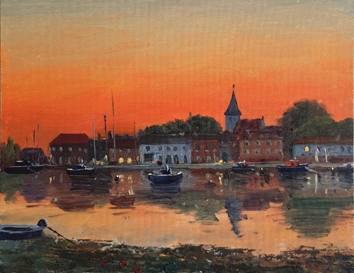 Chichester harbour sunset - harbour, sunset,