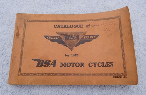 Bsa 1947 parts catalogue - bsa, all