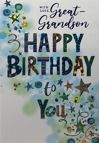 Great grandson birthday card - great,