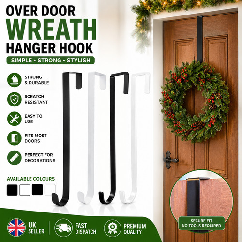 Floral wreath hanger - over, door