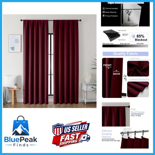 Ava burgundy blackout - blackout, curtains