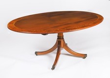 Vintage Oval Mahogany Tilt Top