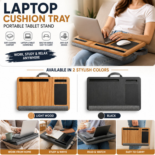 Portable laptop cushion lap - cushion,