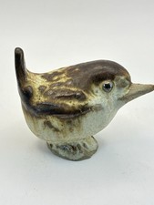 Studio Pottery Wren Figurine In Stoneware 7 Cm 