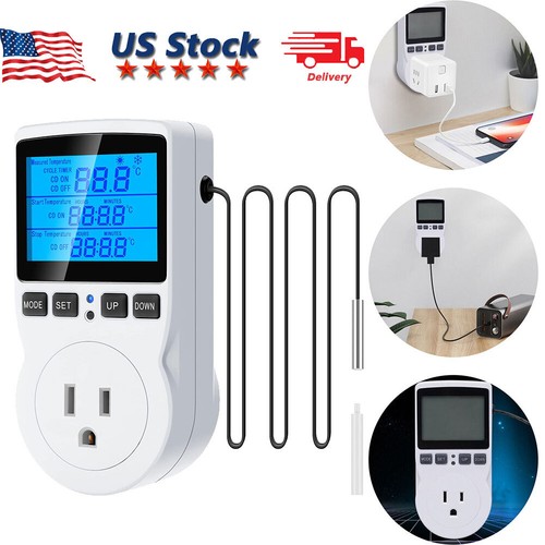 Digital thermostat outlet plug - digital,